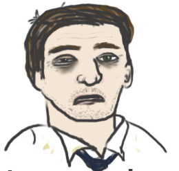 Disheveled white collar worker guy — Reaction meme