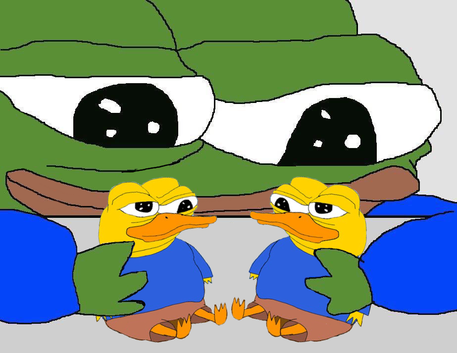 Pepe playing with pepe ducks — Pepe meme