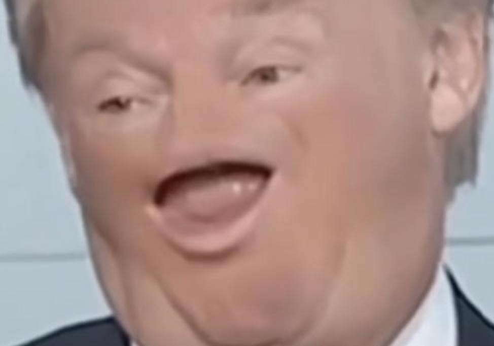 Trump no nose — Reaction meme