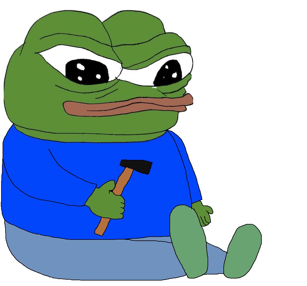 Pepe with hammer — Pepe meme