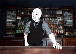 Wojak bartender — Wojak meme