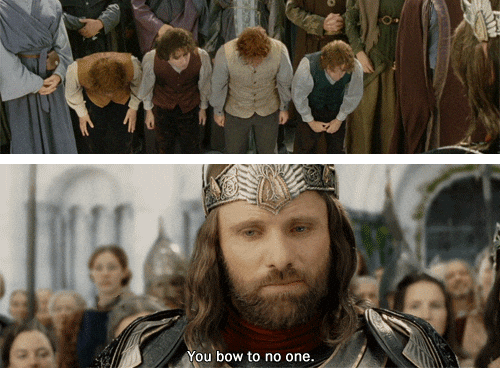 Hobbits Shall Bow to No One — Reaction meme