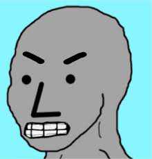 Wojak npc angry — Wojak meme