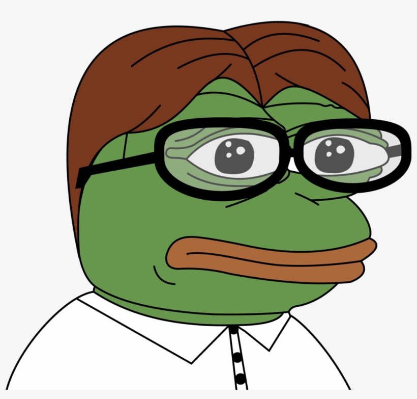 Pepe glasses parted hair — Pepe meme