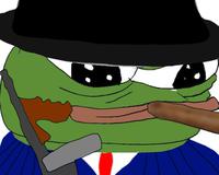 Pepe 20s gangster cigar tommy gun — Pepe meme
