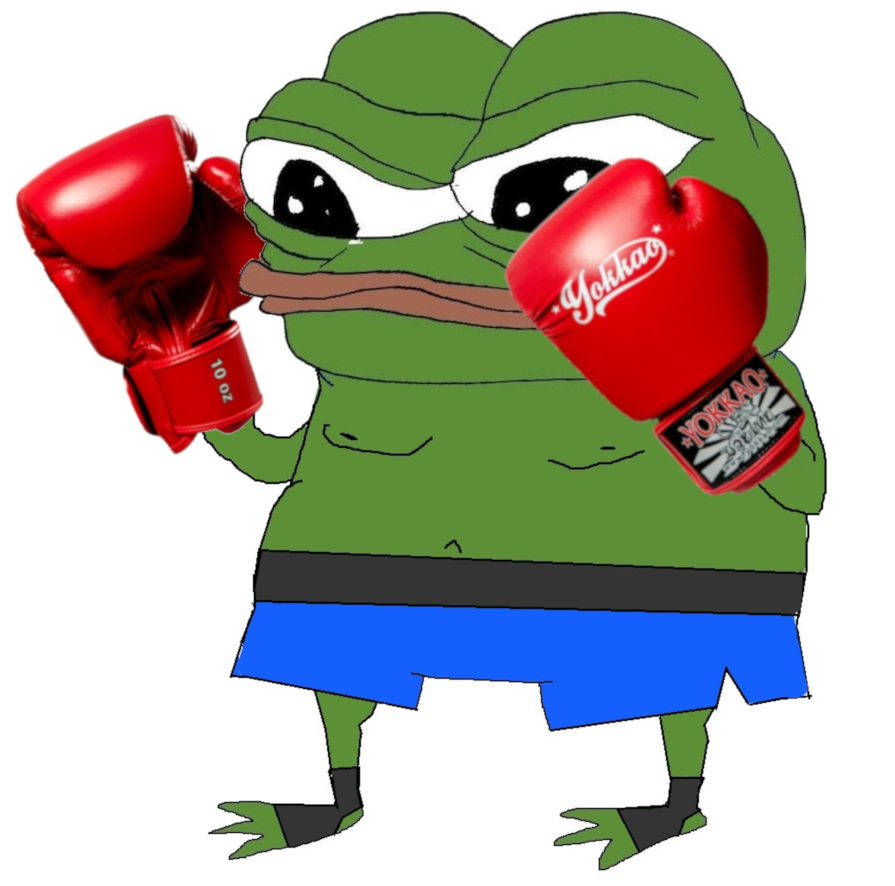 Pepe boxing gloves standing up — Pepe meme
