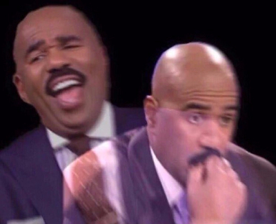 Steve Harvey Laughing Serious meme template — Templates meme