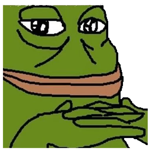 Closeup hands clasped Groyper sticker — Sticker Packs meme