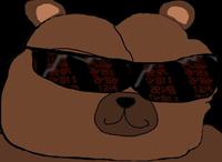 Bobo sunglasses reflecting crash — Bobo meme