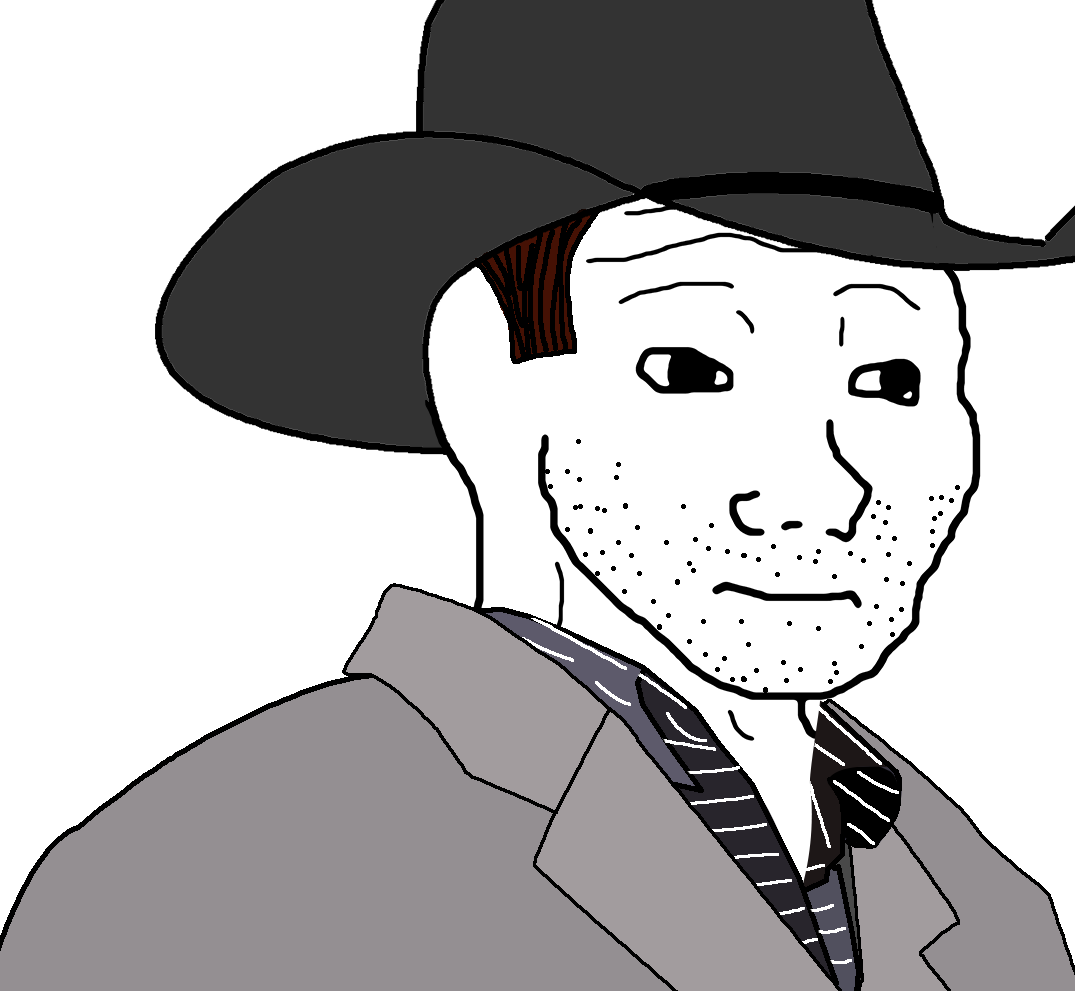 Wojak cowboy hat 5oclock shadow — Wojak meme