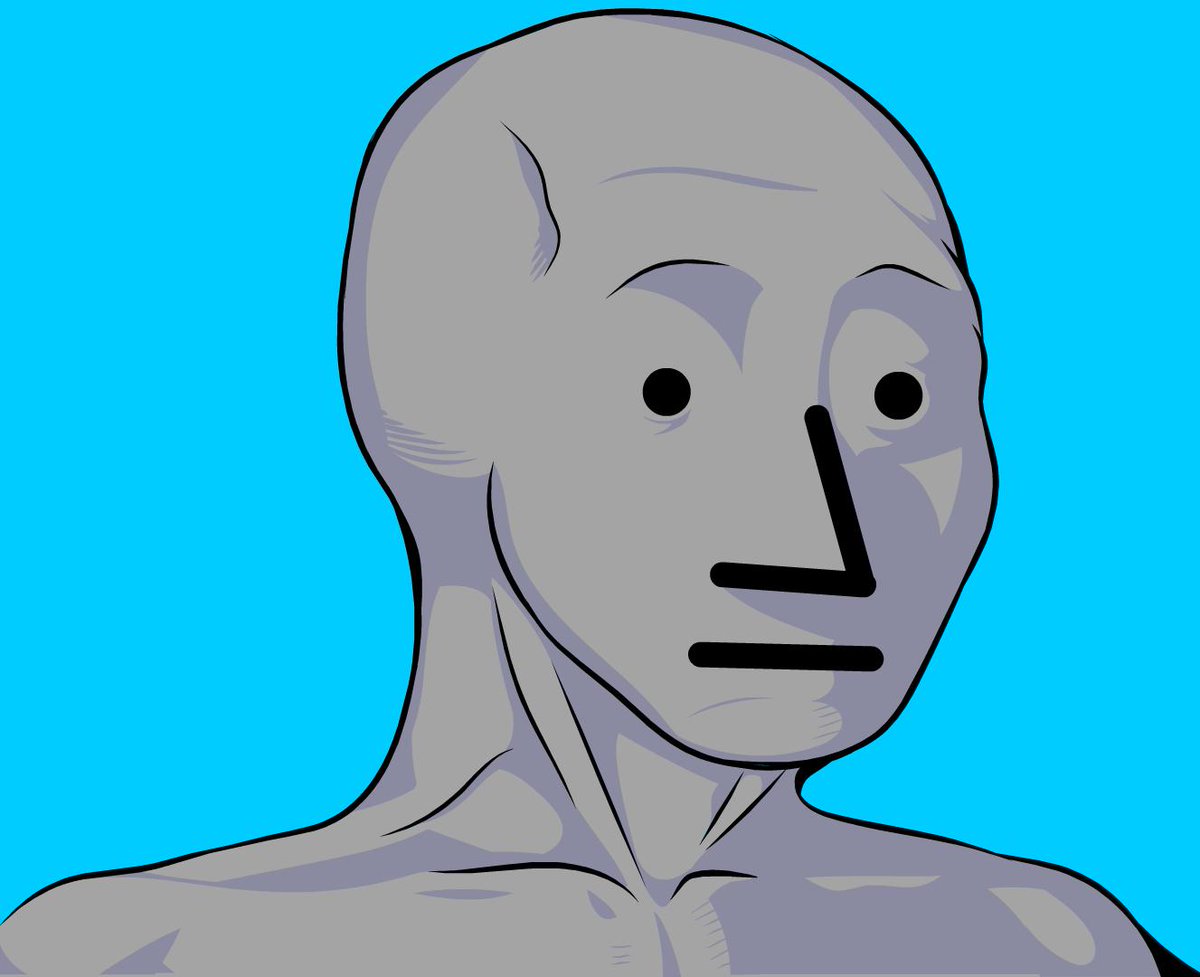 Nujak npc shiny blank expression — Wojak meme