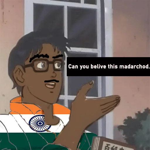 Madarchod comment Jeet Degen sticker — Sticker Packs meme