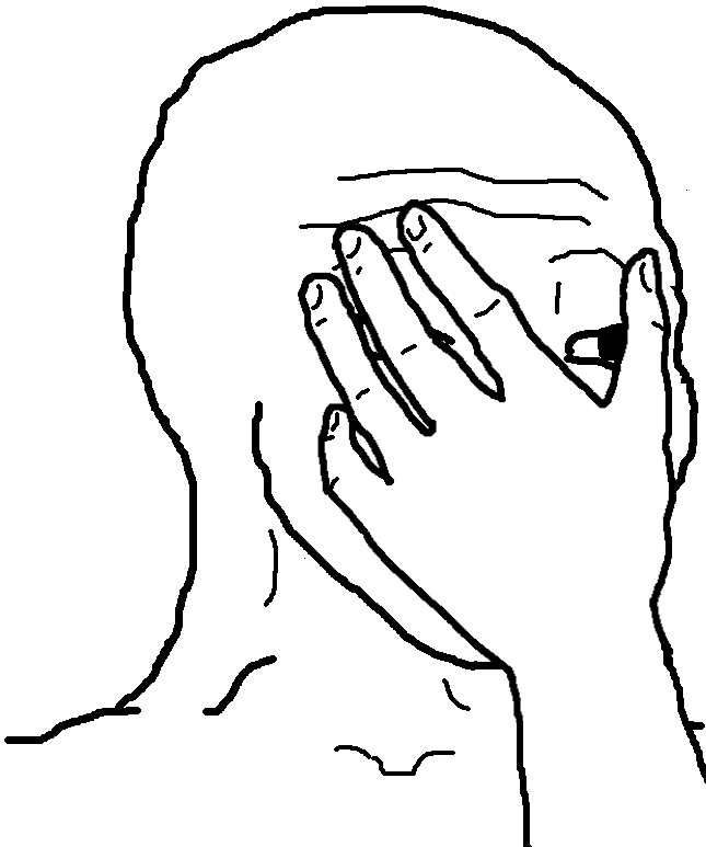 Wojak peeking from behind hand — Wojak meme