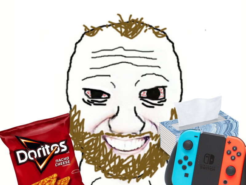 Wojak coomer switch doritos — Wojak meme