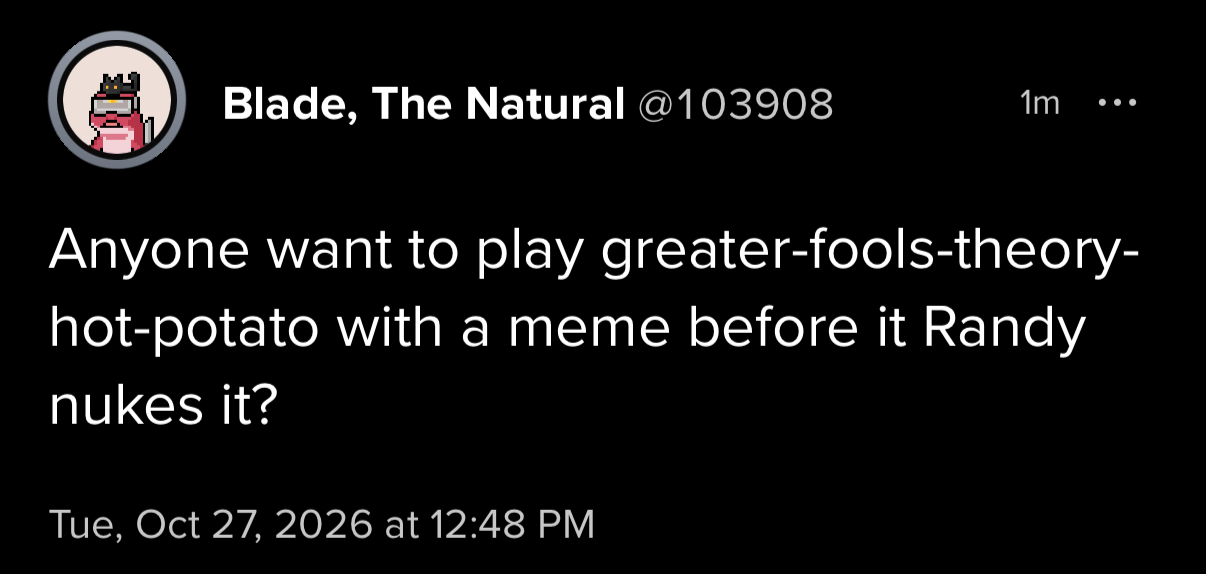 The fool — Twetch meme