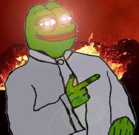 Pepe bateman checks em in hell — Pepe meme