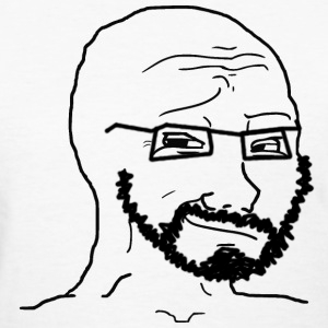 Wojak beard shaved head smug face — Wojak meme