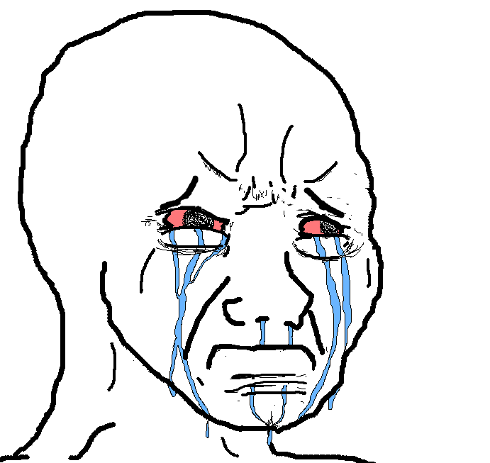 Wojak frustrated crying — Wojak meme