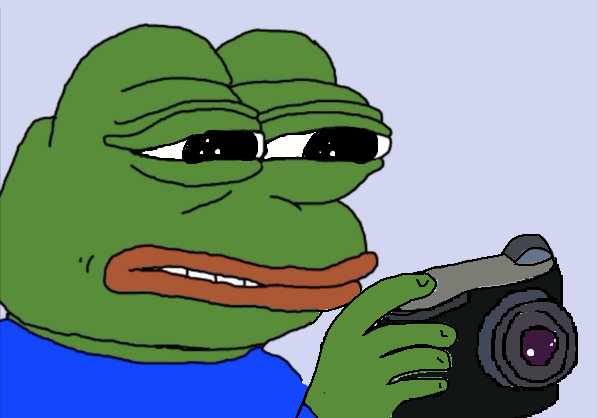 Pepe cringe face camera — Pepe meme