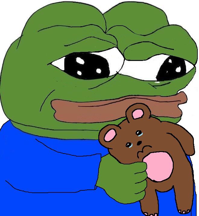 Pepe teddy sad — Pepe meme