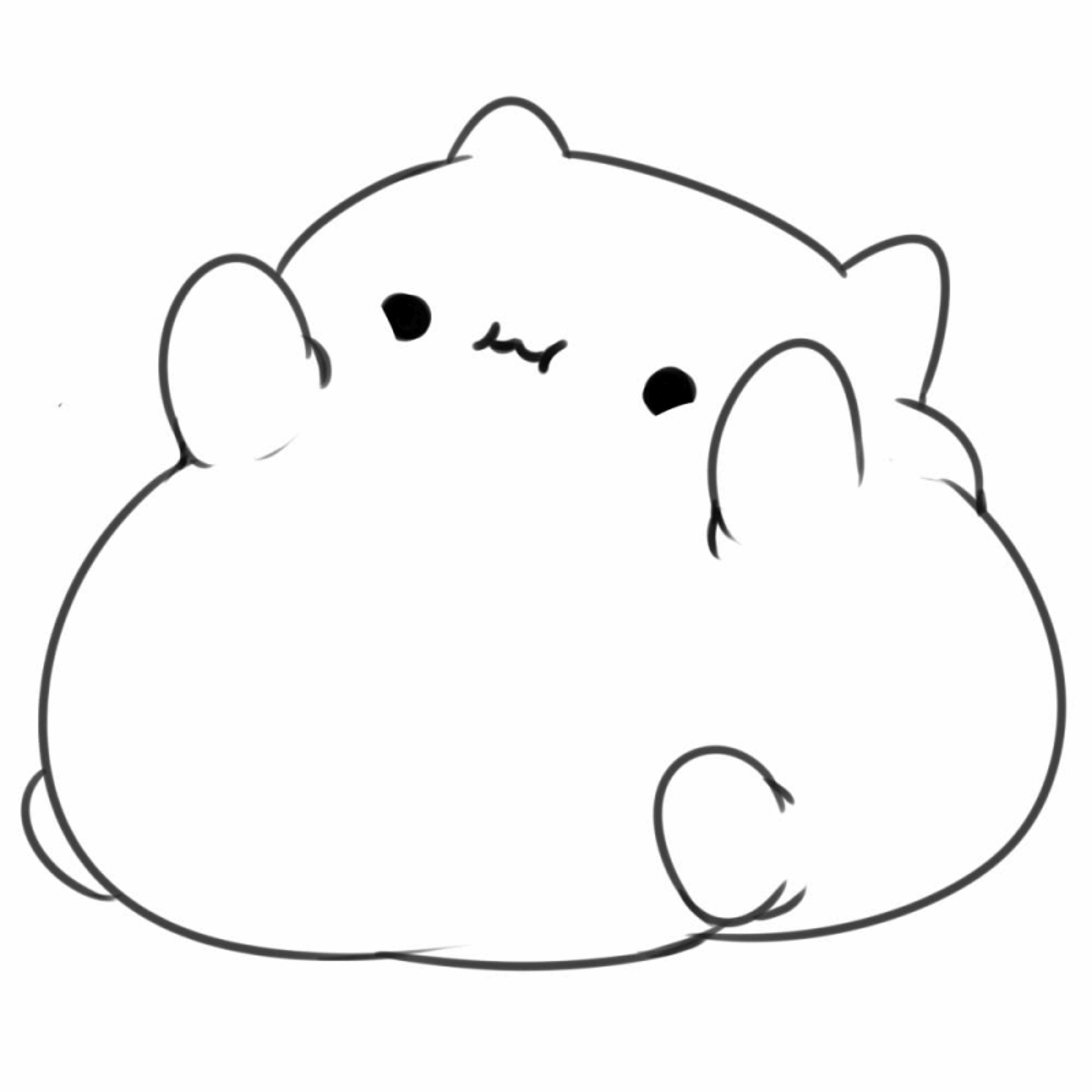 Fat uwu cat slapping belly — Reaction meme