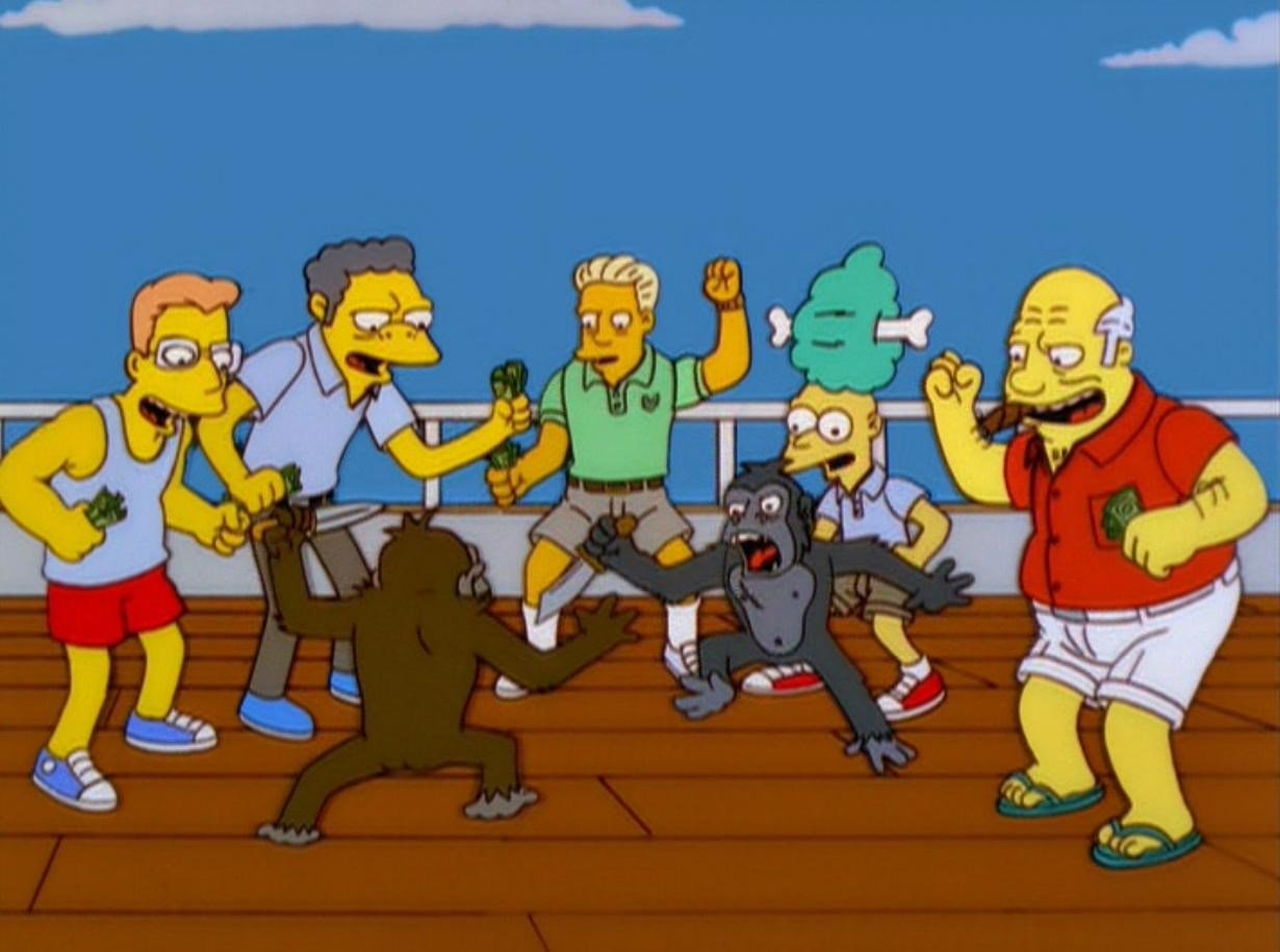 Simpsons Monkey Fight meme template — Templates meme