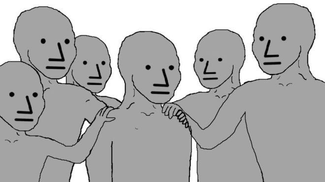 Wojak npcs embrace — Wojak meme