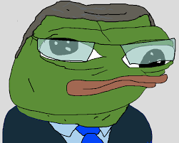 Pepe funny eyes suit — Pepe meme