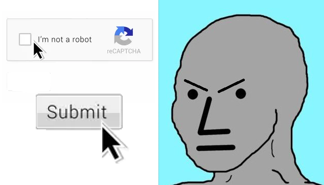 Wojak npc captcha — Wojak meme