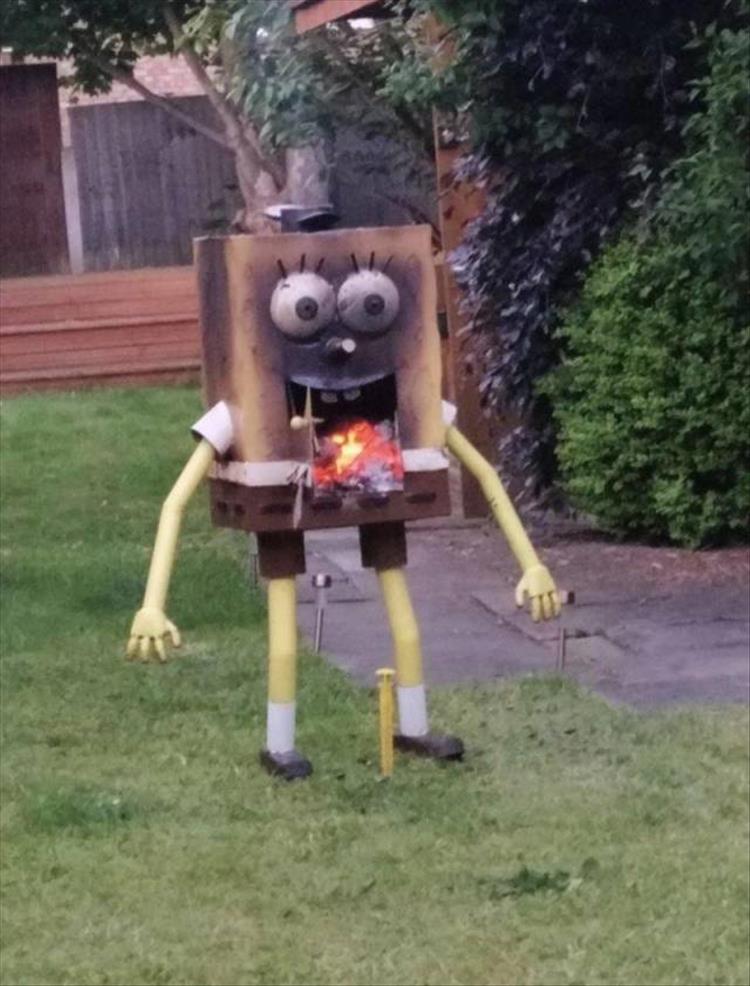 Spongebob on fire — Reaction meme