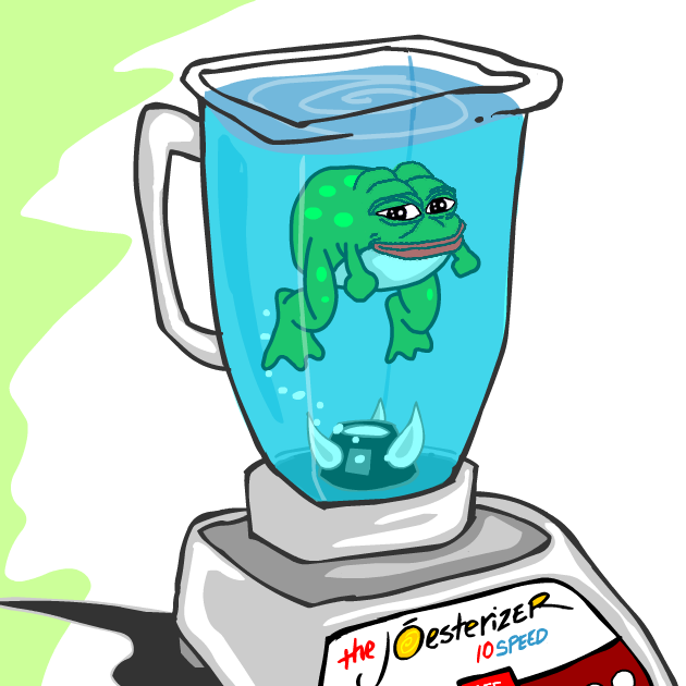 Pepe frog in blender smug — Pepe meme