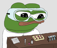 Pepe scientist in lab — Pepe meme