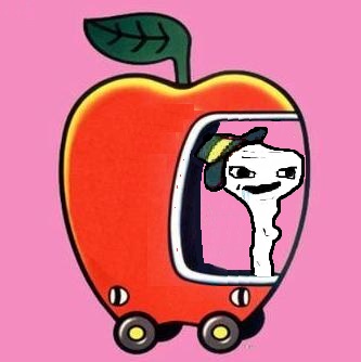 Brainlet driving apple car — Brainlet meme