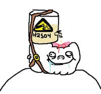 Brainlet brain melted by hydrochloric acid — Brainlet meme