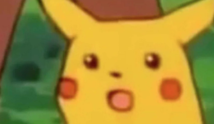 Shocked pikachu face — Reaction meme