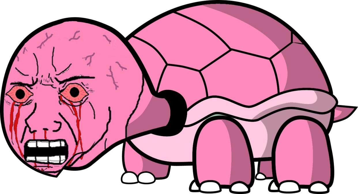 Pink wojak turtle — Wojak meme