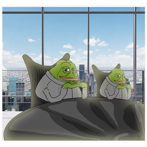 City bedroom Groyper sticker — Sticker Packs meme