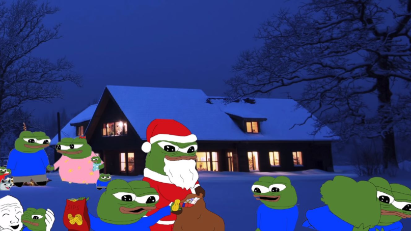 Pepe christmas family — Pepe meme