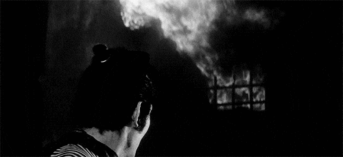 Sanjuro Watching Smoke / Fire — Reaction meme