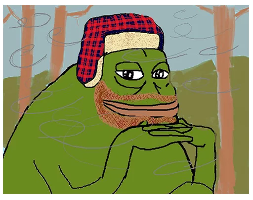 Winter hat Groyper sticker — Sticker Packs meme