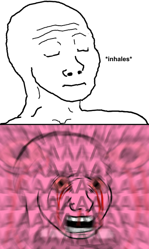 Wojak turns into pink wojak — Wojak meme