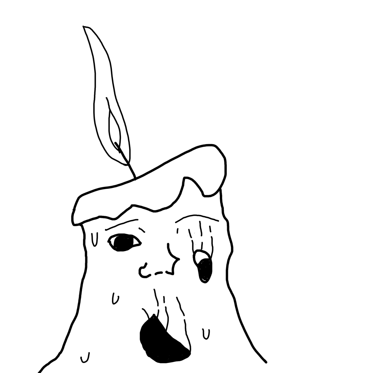 Brainlet candle melting — Brainlet meme