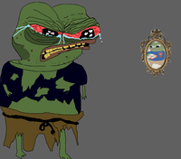 Pepe rock bottom remember old self in mirror — Pepe meme
