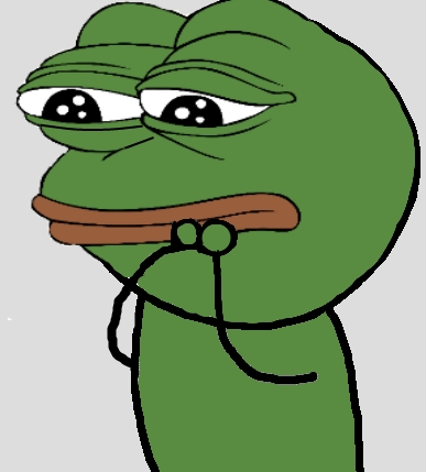 Pepe sad tiny arms — Pepe meme