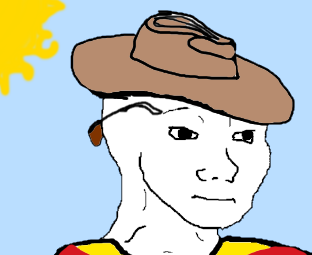 Wojak wearing hat outside — Wojak meme