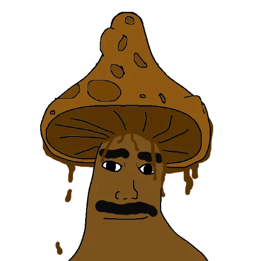 Mushroom hat Jeet Degen sticker — Sticker Packs meme