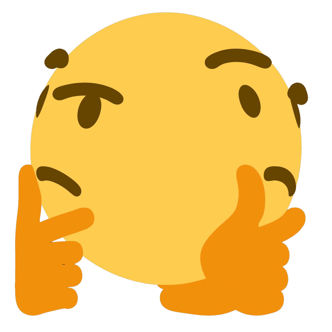 Spinning thinking emoji — Reaction meme