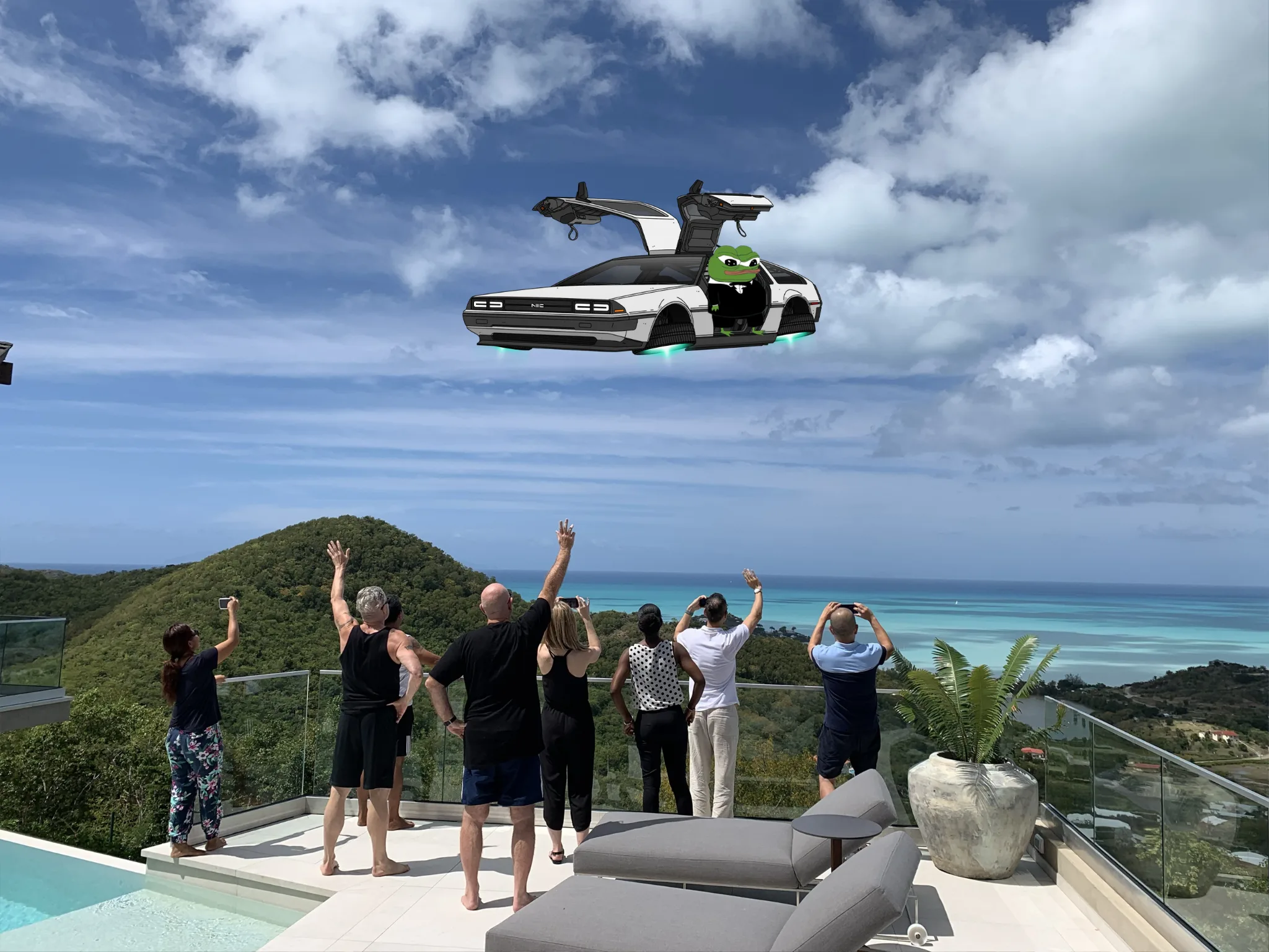 Craig flying over Calvin's house — Twetch meme