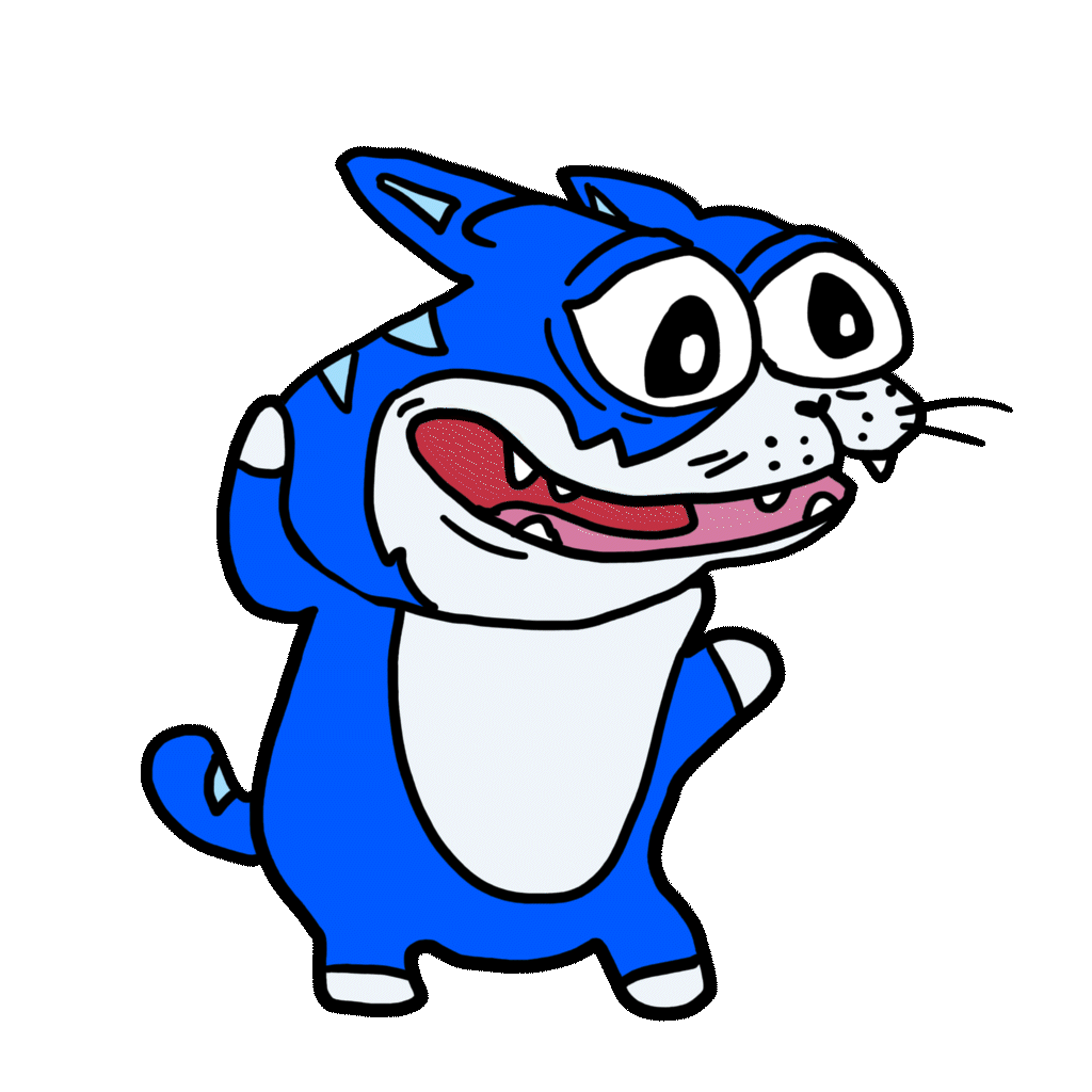 Toshi cat scared walking — $TOSHI meme