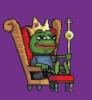 Pepe on throne bitart — Pepe meme